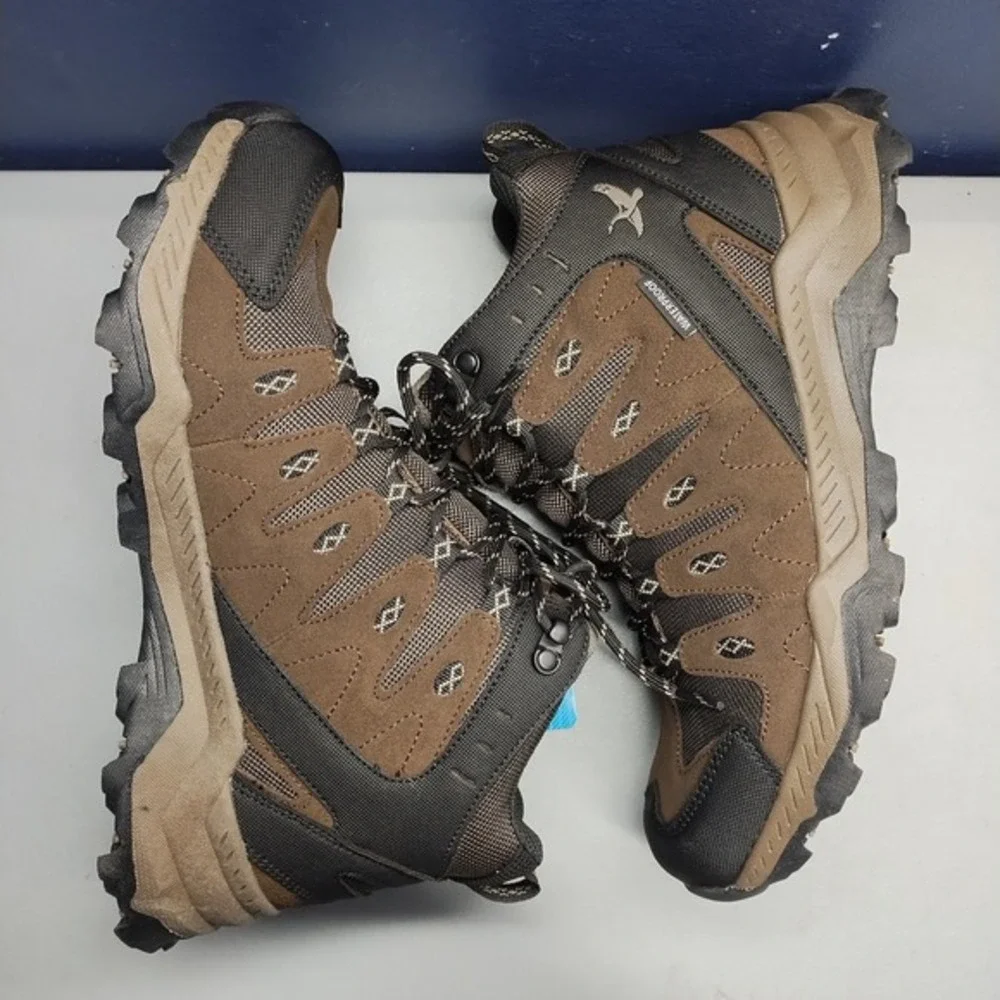 Eddie Bauer Maple Ridge Hiking Boots Mens 8M‎ Multi Leather Weatherproof Lace Up